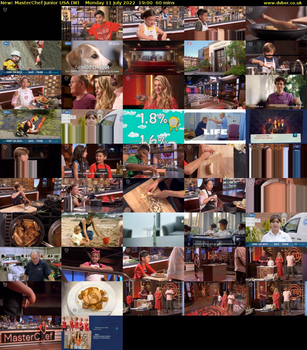 MasterChef Junior USA (W) Monday 11 July 2022 19:00 - 20:00
