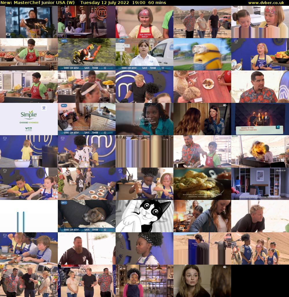 MasterChef Junior USA (W) Tuesday 12 July 2022 19:00 - 20:00