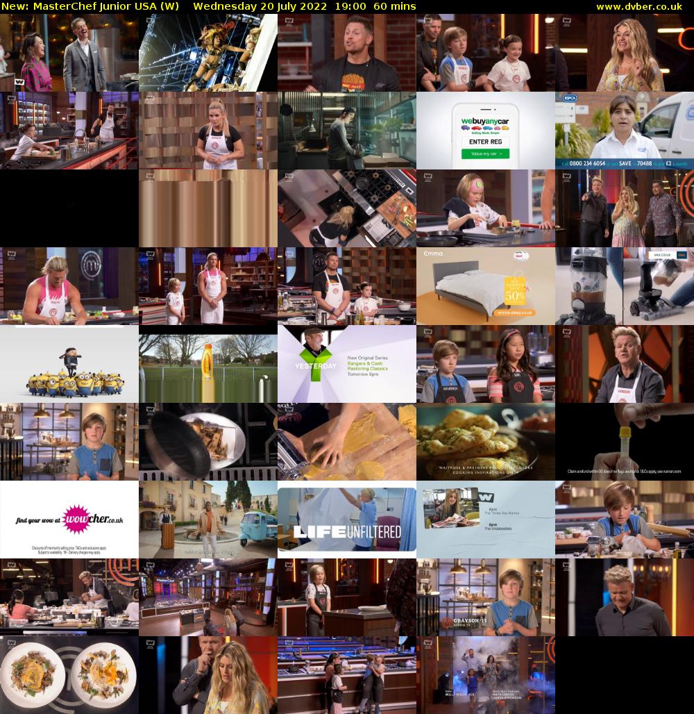 MasterChef Junior USA (W) Wednesday 20 July 2022 19:00 - 20:00
