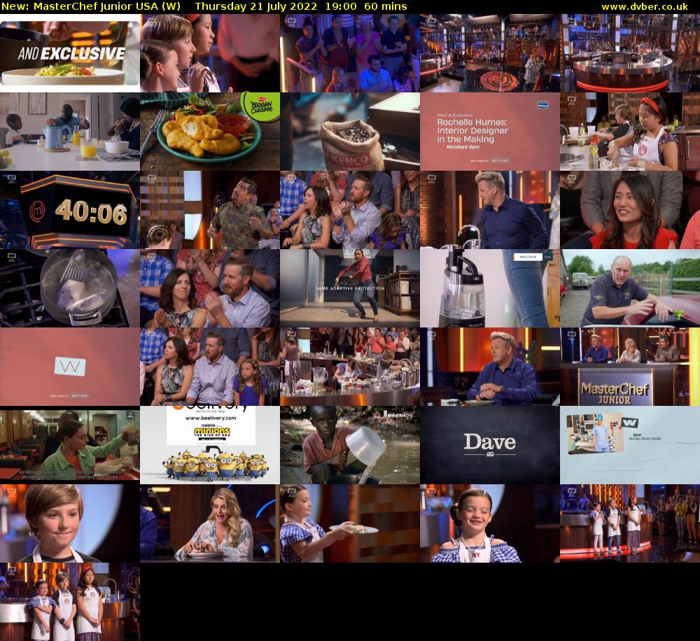 MasterChef Junior USA (W) Thursday 21 July 2022 19:00 - 20:00