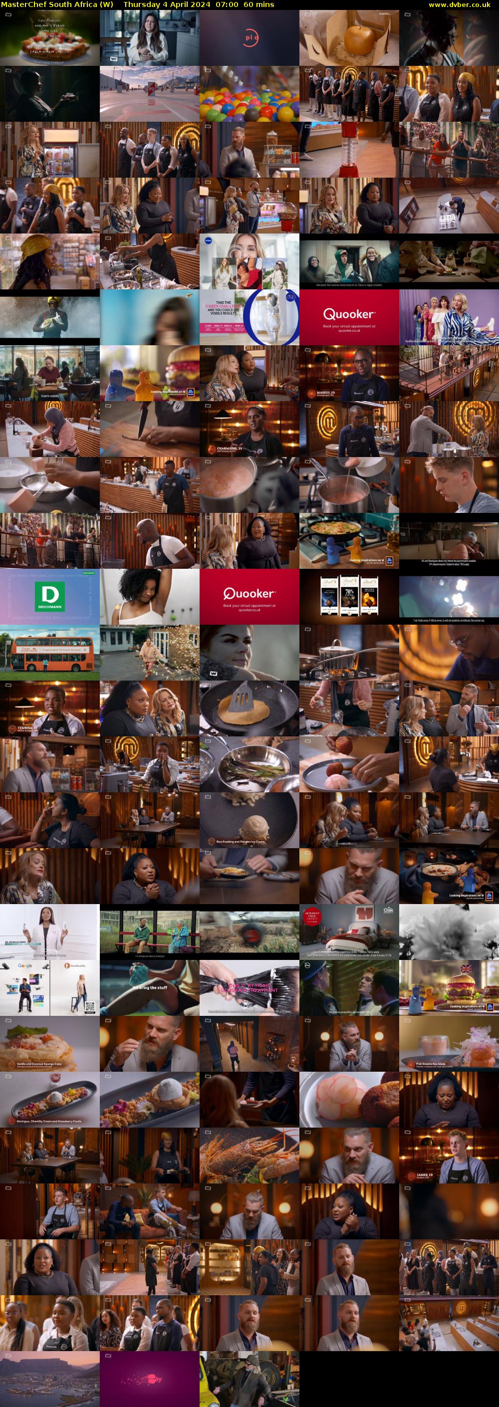 MasterChef South Africa (W) Thursday 4 April 2024 07:00 - 08:00