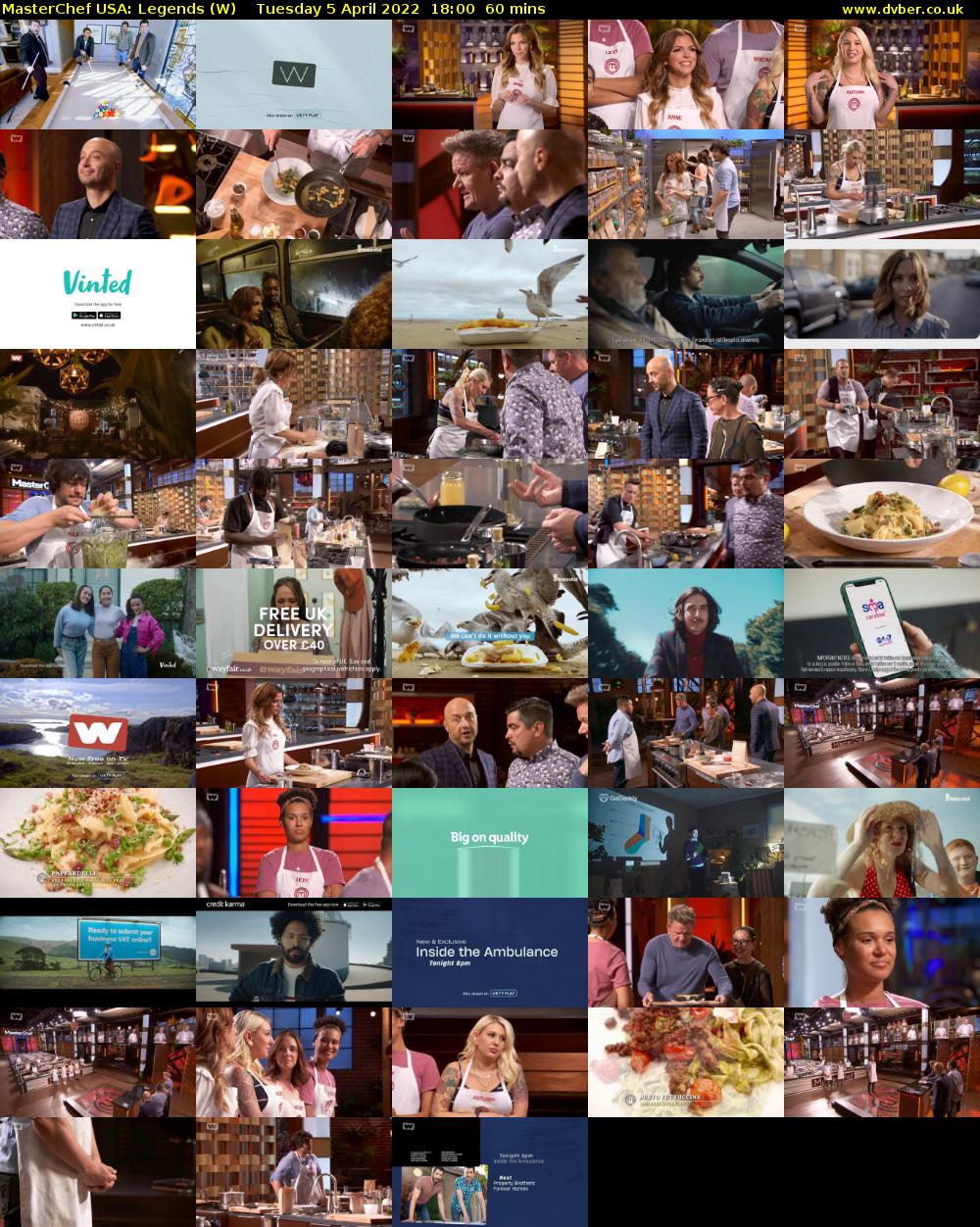 MasterChef USA: Legends (W) Tuesday 5 April 2022 18:00 - 19:00