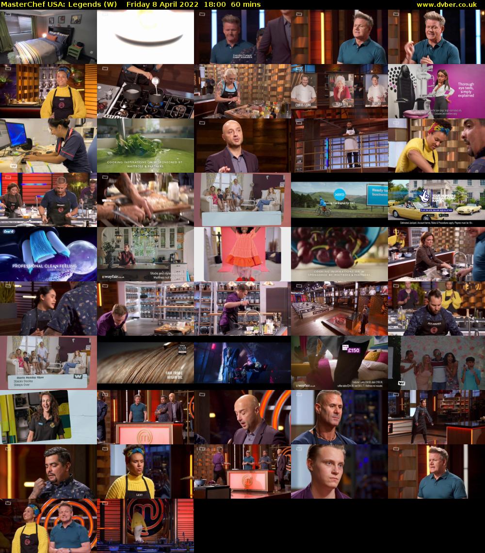 MasterChef USA: Legends (W) Friday 8 April 2022 18:00 - 19:00