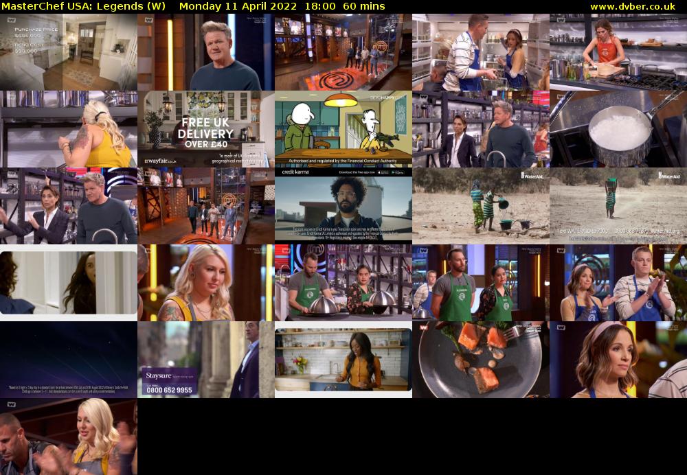 MasterChef USA: Legends (W) Monday 11 April 2022 18:00 - 19:00