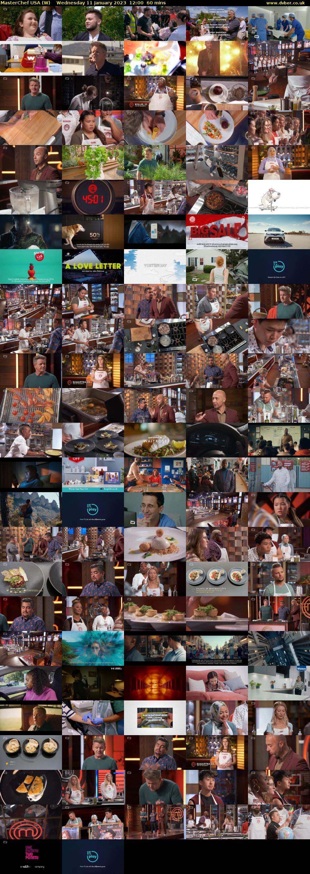 MasterChef USA (W) Wednesday 11 January 2023 12:00 - 13:00