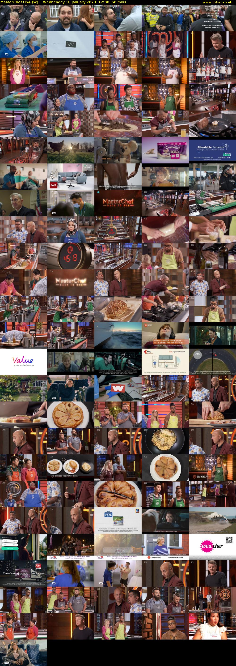MasterChef USA (W) Wednesday 18 January 2023 12:00 - 13:00