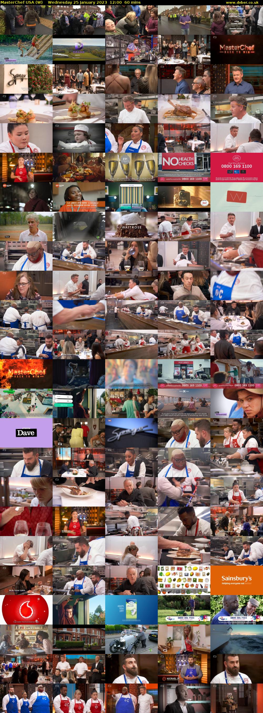 MasterChef USA (W) Wednesday 25 January 2023 12:00 - 13:00