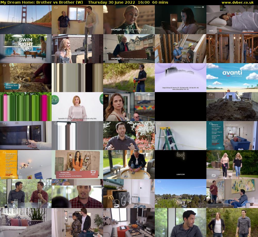 My Dream Home: Brother vs Brother (W) Thursday 30 June 2022 16:00 - 17:00