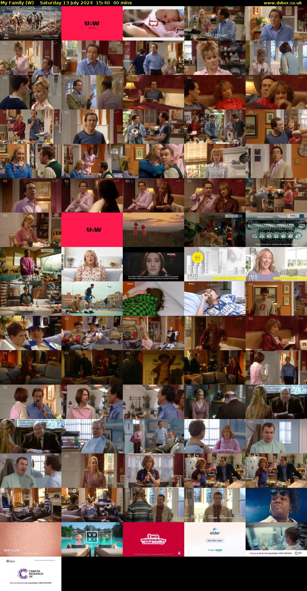 My Family (W) Saturday 13 July 2024 15:40 - 16:20