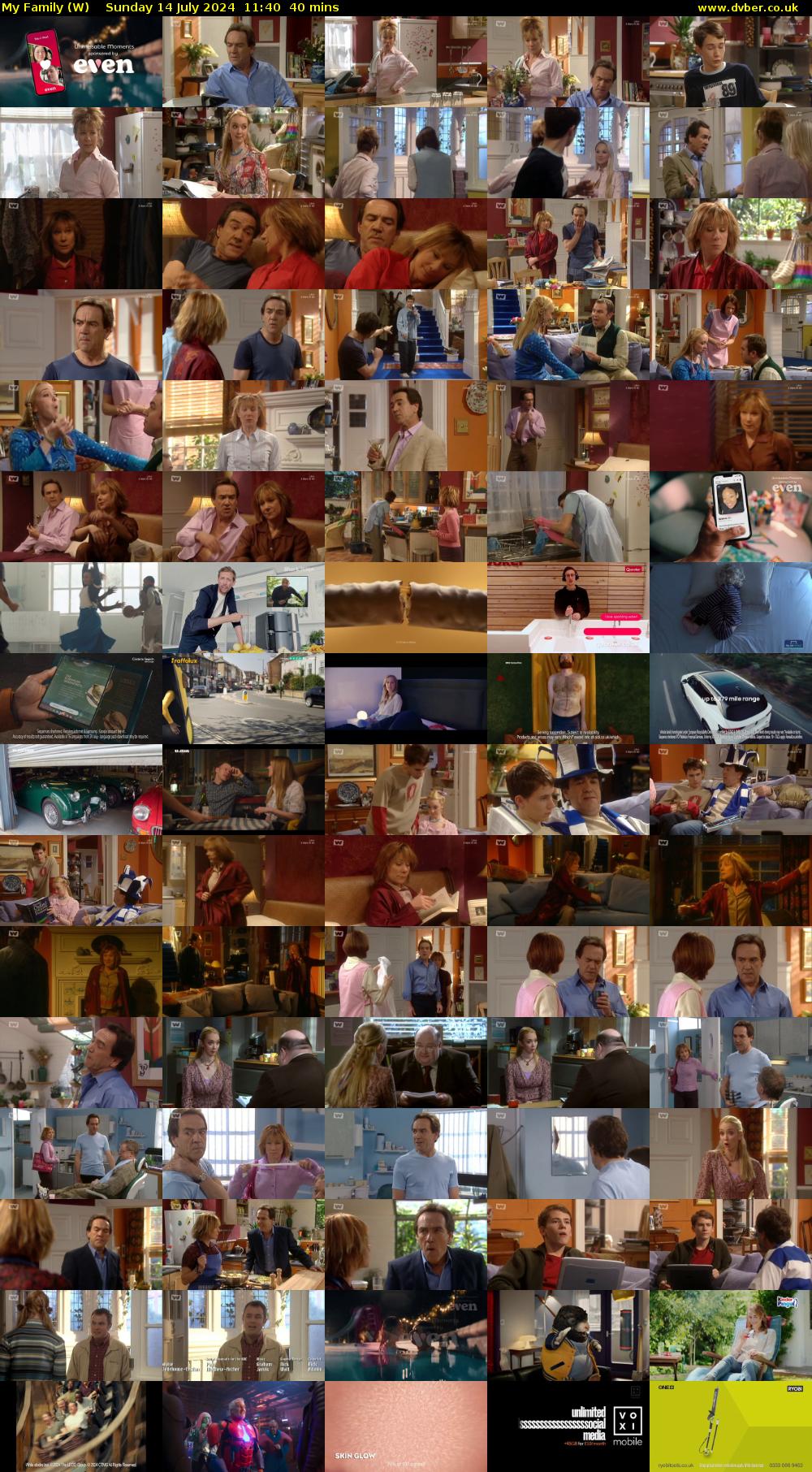 My Family (W) Sunday 14 July 2024 11:40 - 12:20