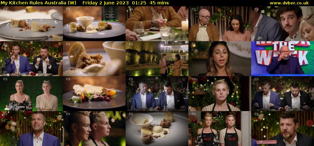 My Kitchen Rules Australia (W) Friday 2 June 2023 01:25 - 02:10