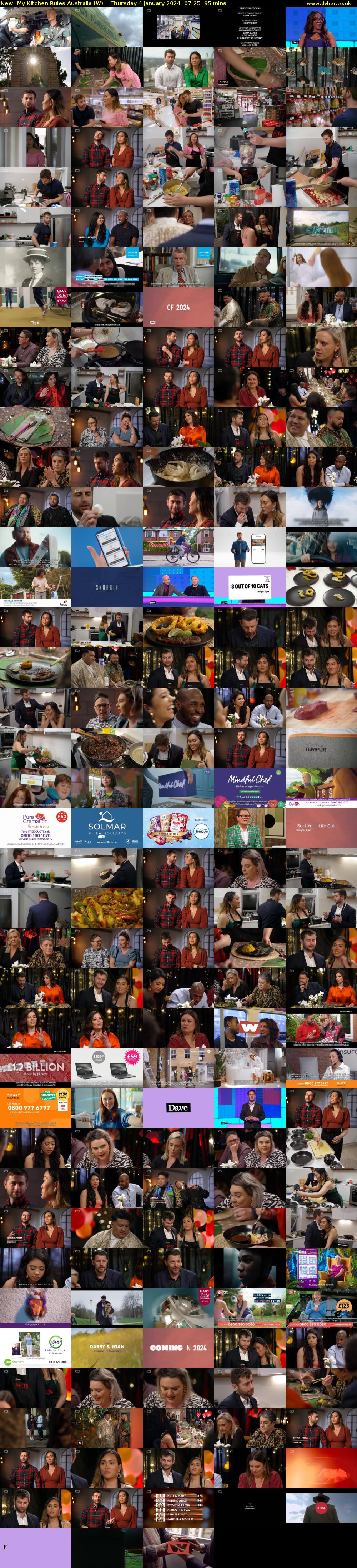 My Kitchen Rules Australia (W) Thursday 4 January 2024 07:25 - 09:00