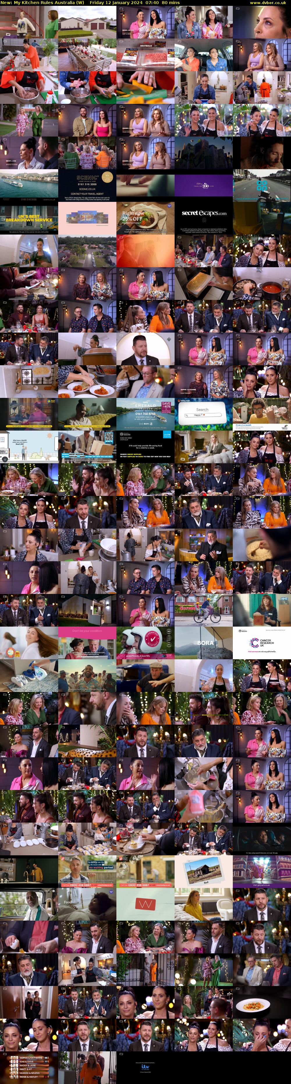 My Kitchen Rules Australia (W) Friday 12 January 2024 07:40 - 09:00