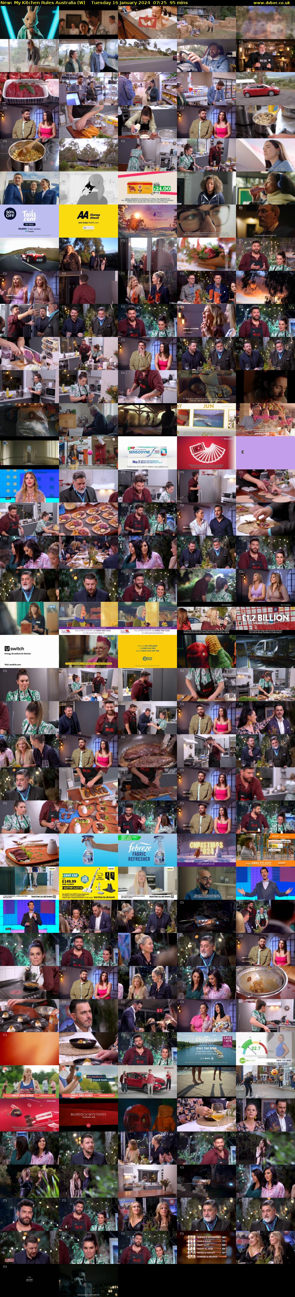My Kitchen Rules Australia (W) Tuesday 16 January 2024 07:25 - 09:00