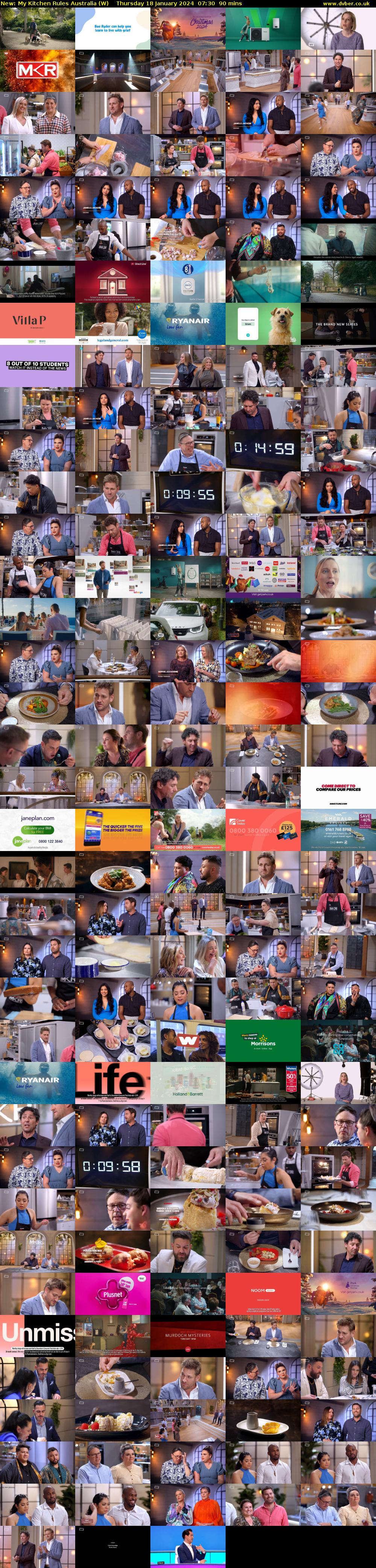 My Kitchen Rules Australia (W) Thursday 18 January 2024 07:30 - 09:00