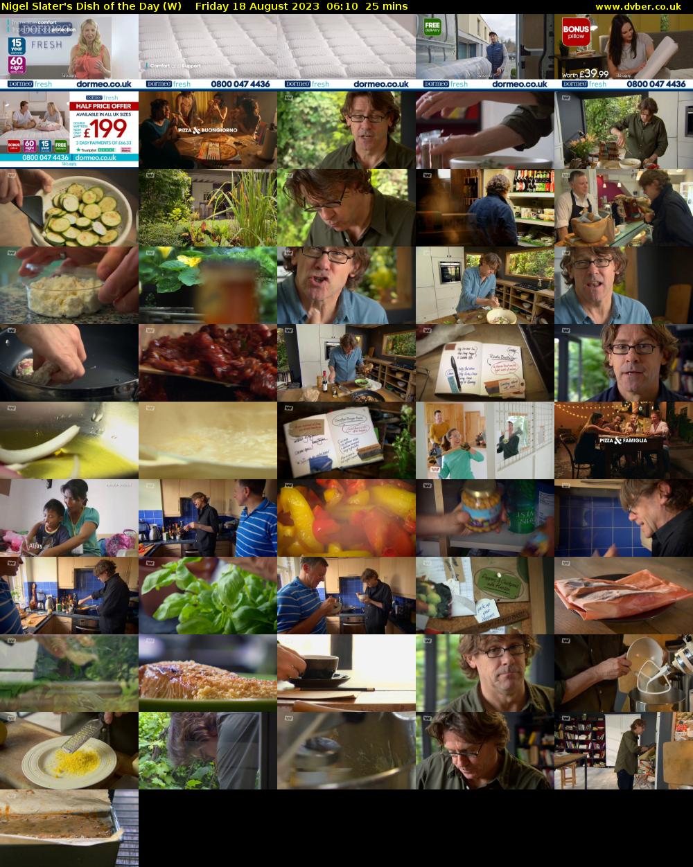 Nigel Slater's Dish of the Day (W) Friday 18 August 2023 06:10 - 06:35