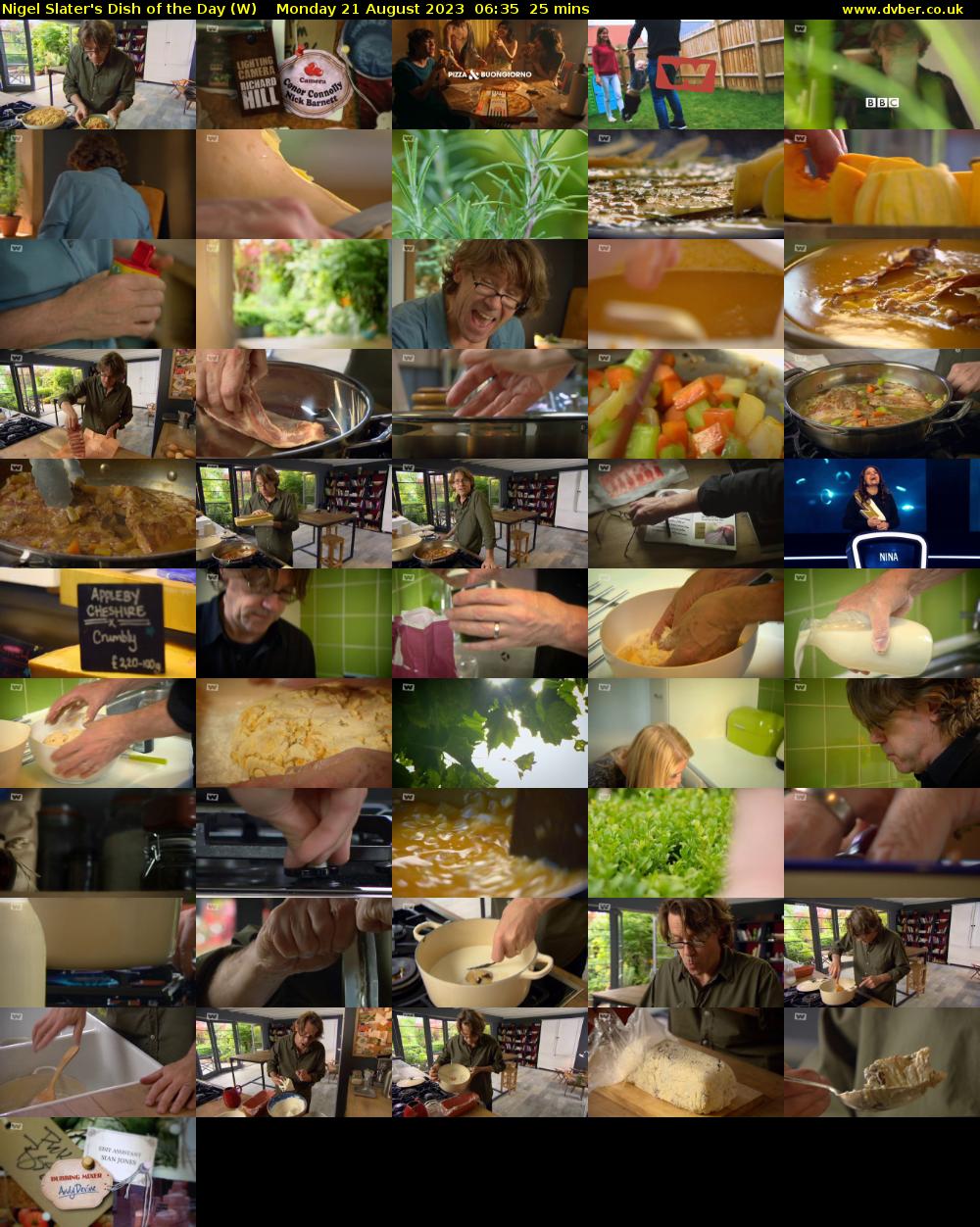 Nigel Slater's Dish of the Day (W) Monday 21 August 2023 06:35 - 07:00