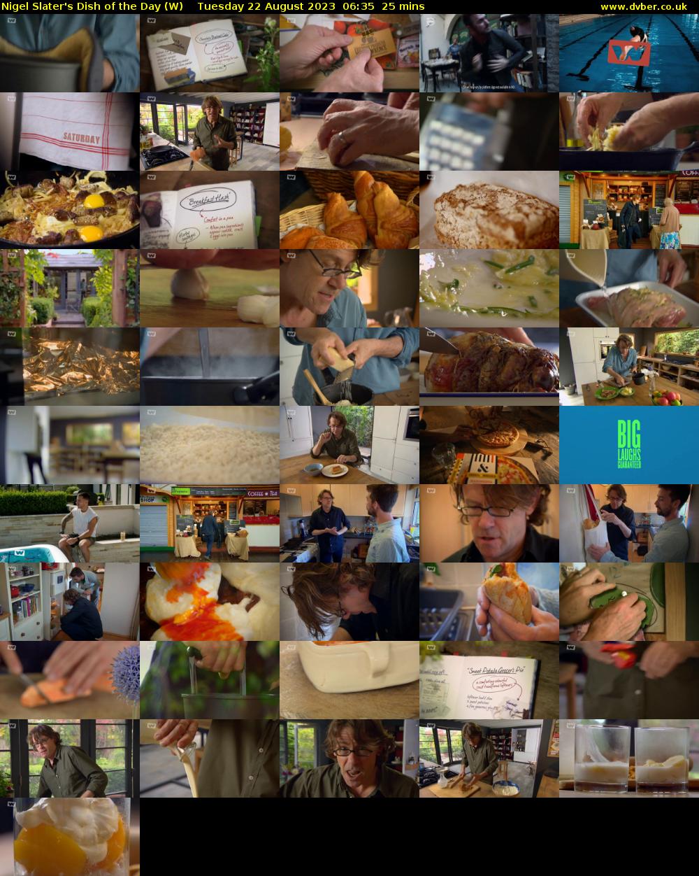 Nigel Slater's Dish of the Day (W) Tuesday 22 August 2023 06:35 - 07:00