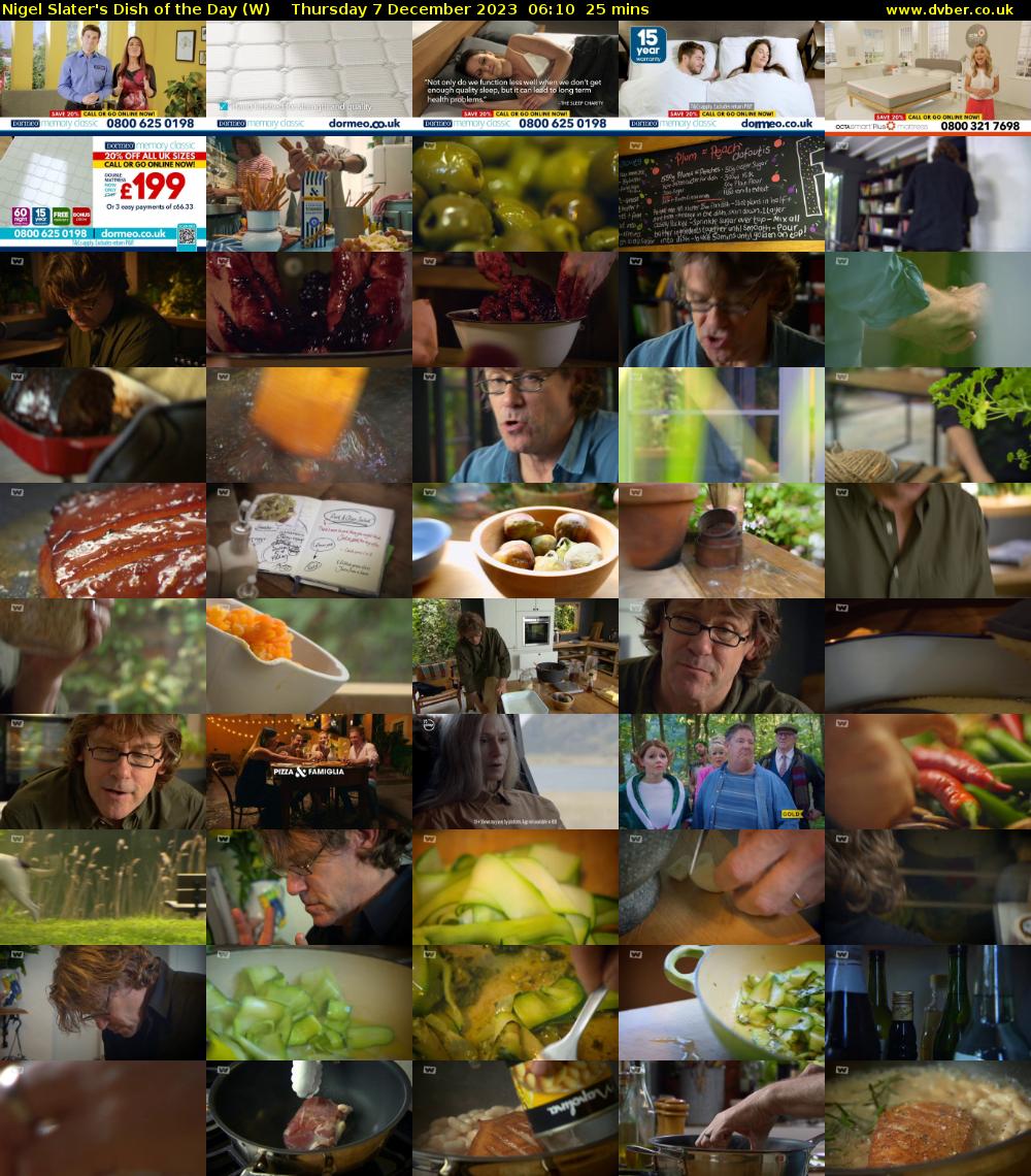 Nigel Slater's Dish of the Day (W) Thursday 7 December 2023 06:10 - 06:35