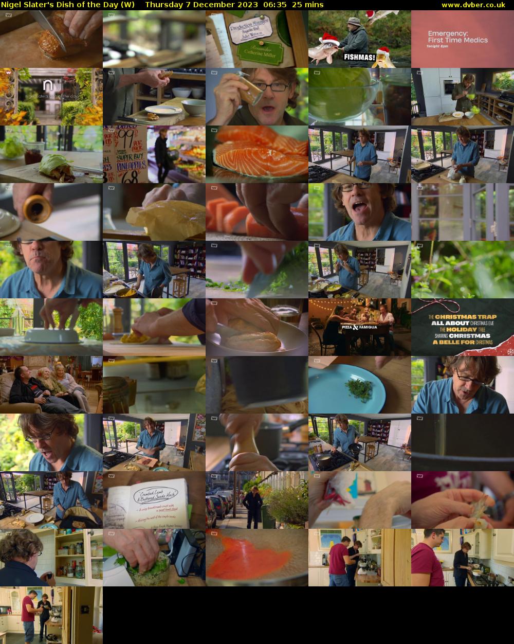 Nigel Slater's Dish of the Day (W) Thursday 7 December 2023 06:35 - 07:00