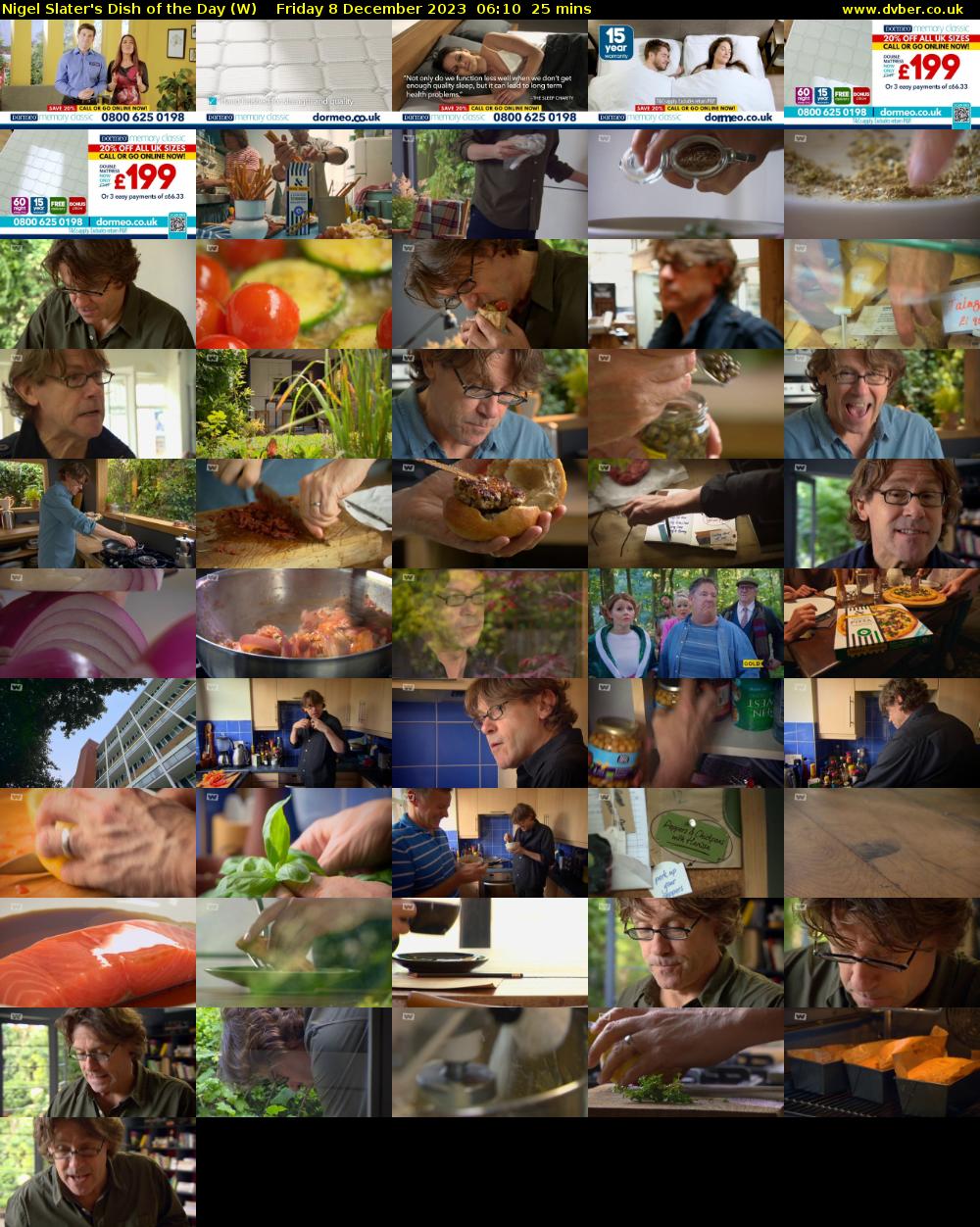 Nigel Slater's Dish of the Day (W) Friday 8 December 2023 06:10 - 06:35
