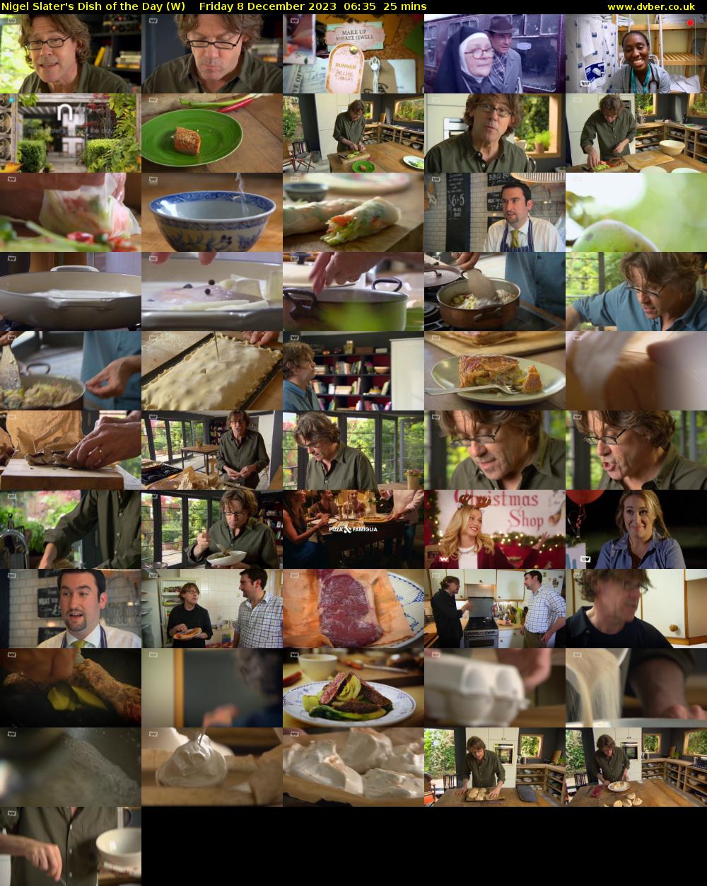 Nigel Slater's Dish of the Day (W) Friday 8 December 2023 06:35 - 07:00