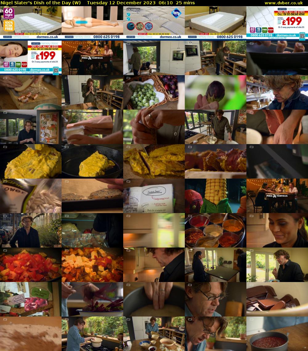 Nigel Slater's Dish of the Day (W) Tuesday 12 December 2023 06:10 - 06:35