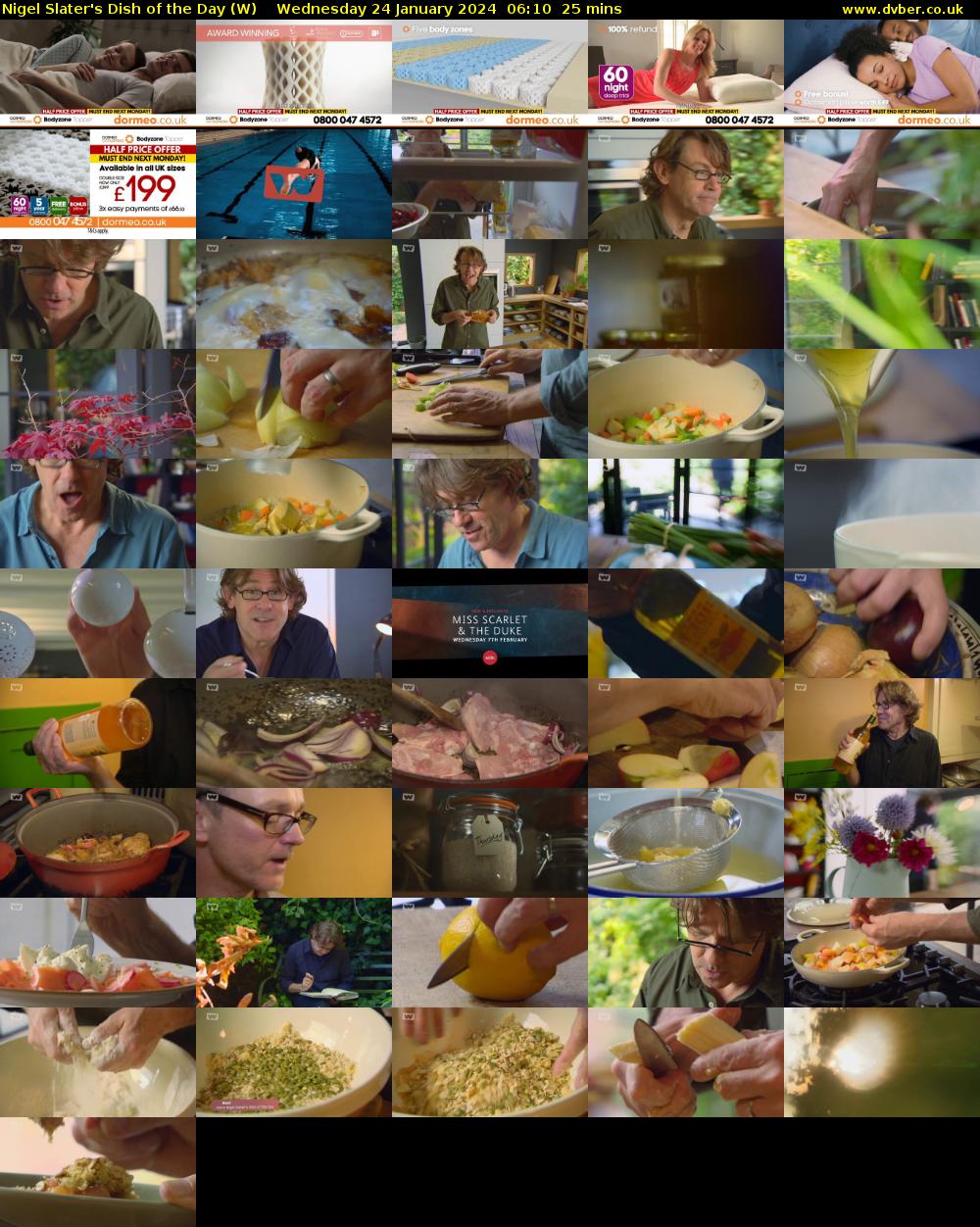 Nigel Slater's Dish of the Day (W) Wednesday 24 January 2024 06:10 - 06:35