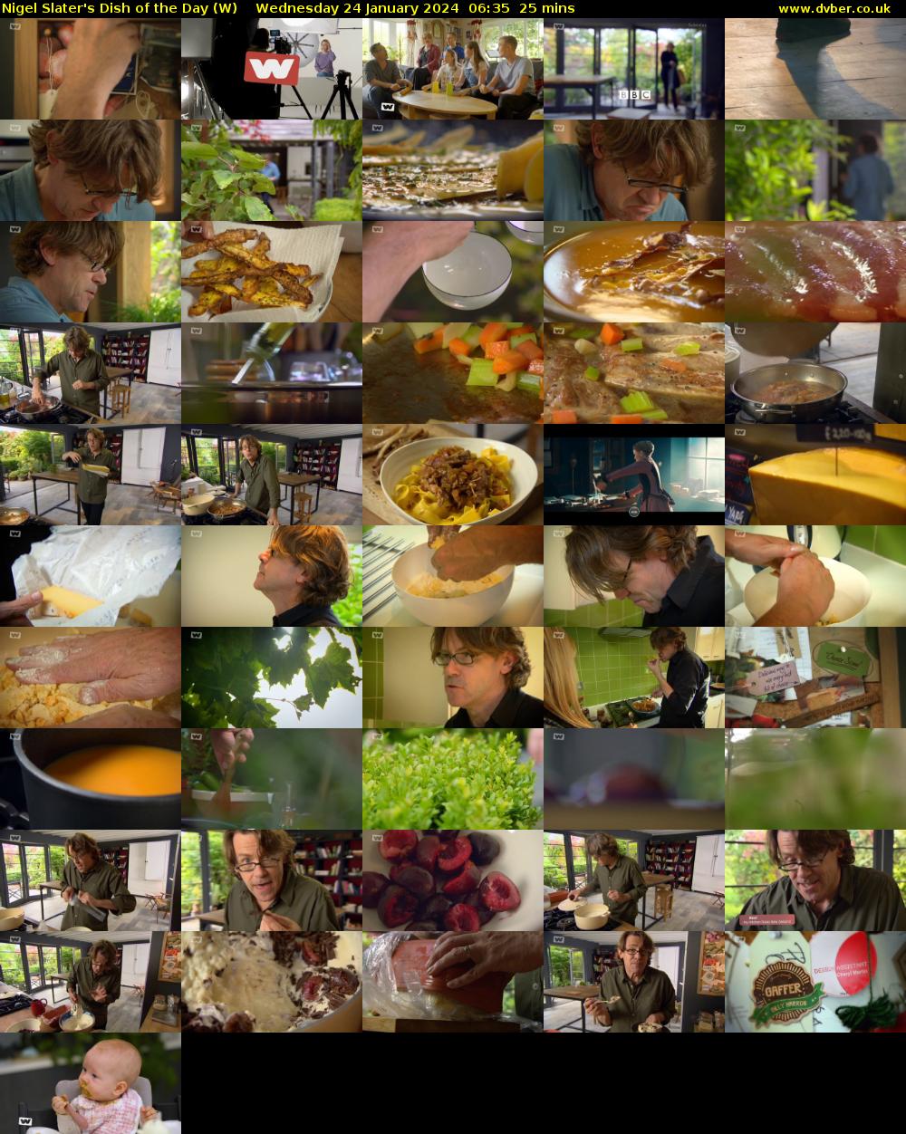 Nigel Slater's Dish of the Day (W) Wednesday 24 January 2024 06:35 - 07:00