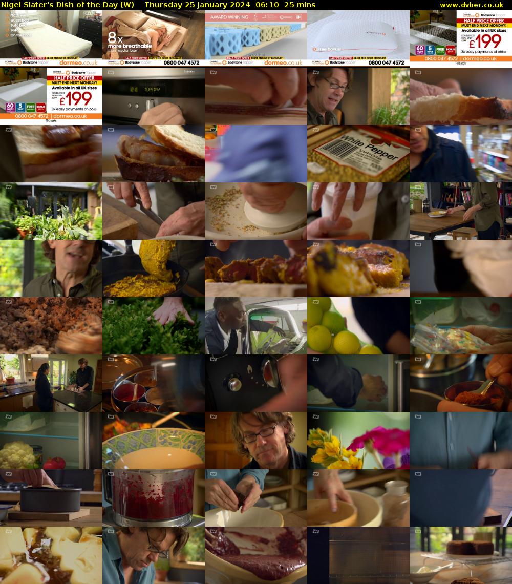 Nigel Slater's Dish of the Day (W) Thursday 25 January 2024 06:10 - 06:35