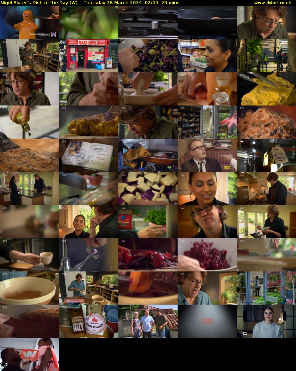 Nigel Slater's Dish of the Day (W) Thursday 28 March 2024 02:05 - 02:30