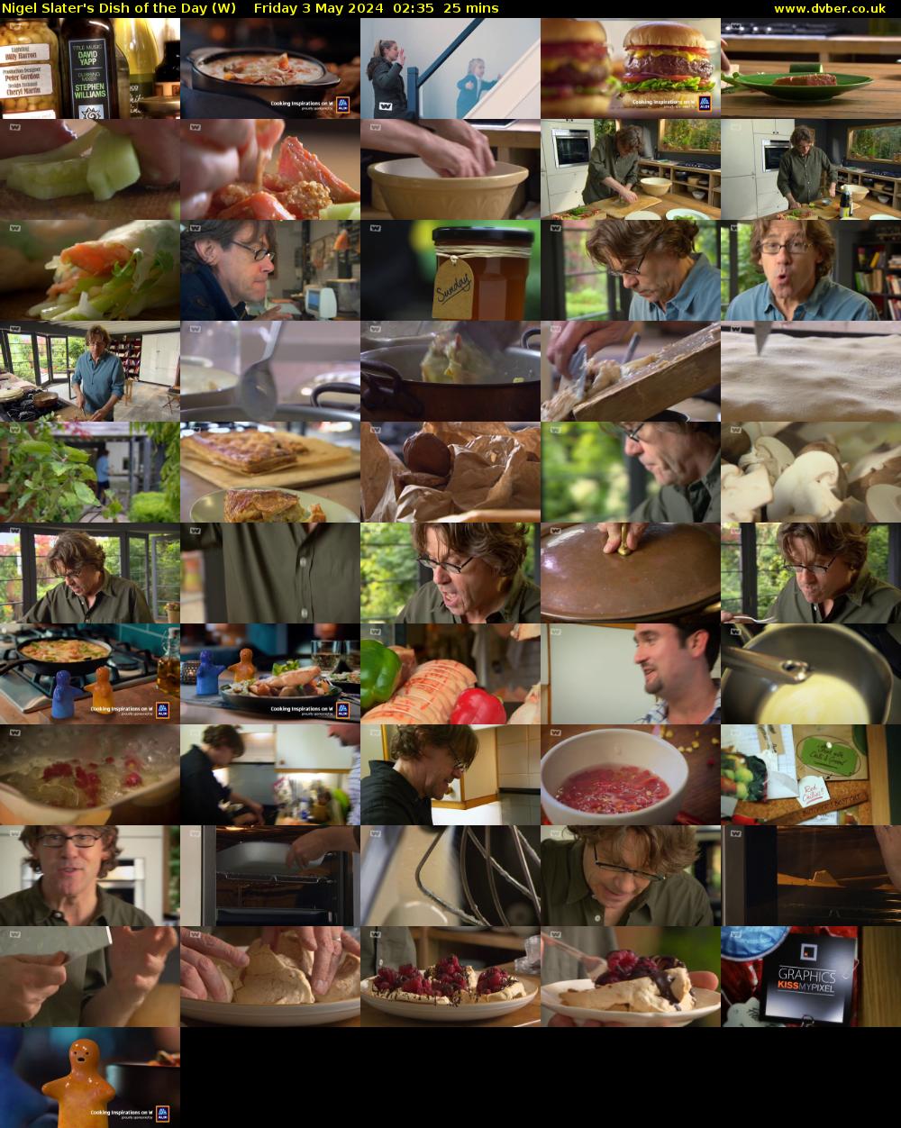 Nigel Slater's Dish of the Day (W) Friday 3 May 2024 02:35 - 03:00