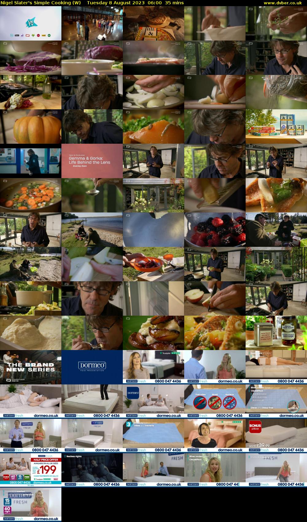 Nigel Slater's Simple Cooking (W) Tuesday 8 August 2023 06:00 - 06:35