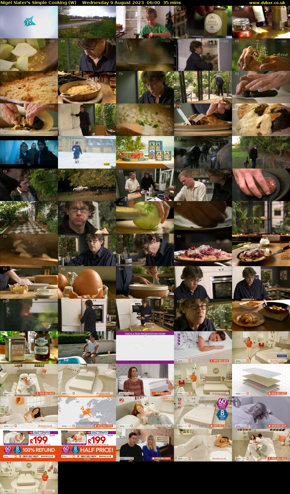 Nigel Slater's Simple Cooking (W) Wednesday 9 August 2023 06:00 - 06:35
