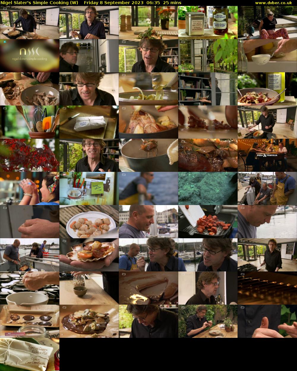 Nigel Slater's Simple Cooking (W) Friday 8 September 2023 06:35 - 07:00