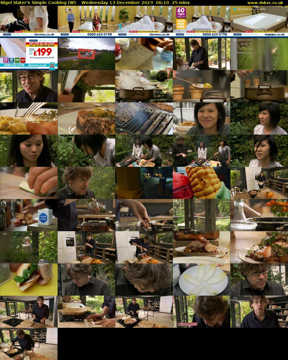 Nigel Slater's Simple Cooking (W) Wednesday 13 December 2023 06:10 - 06:35