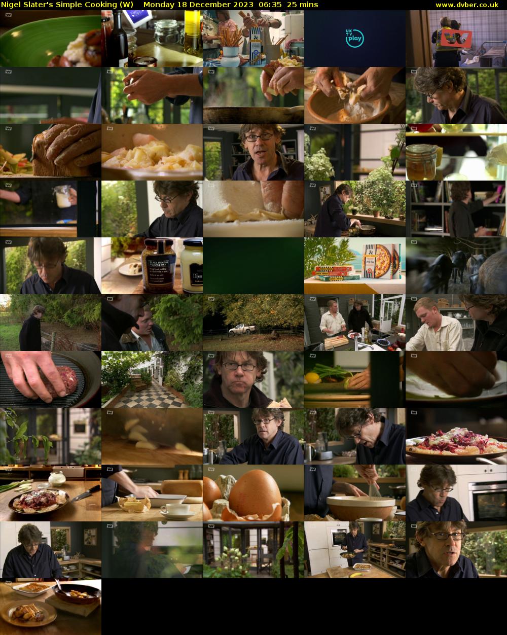 Nigel Slater's Simple Cooking (W) Monday 18 December 2023 06:35 - 07:00