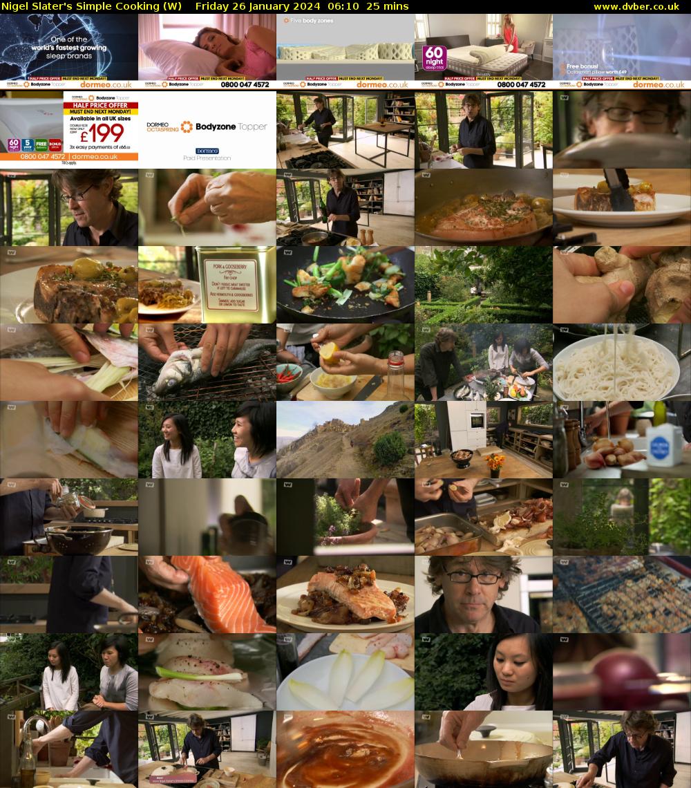 Nigel Slater's Simple Cooking (W) Friday 26 January 2024 06:10 - 06:35