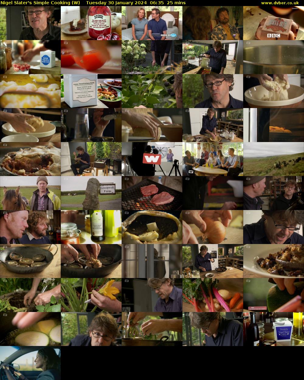 Nigel Slater's Simple Cooking (W) Tuesday 30 January 2024 06:35 - 07:00