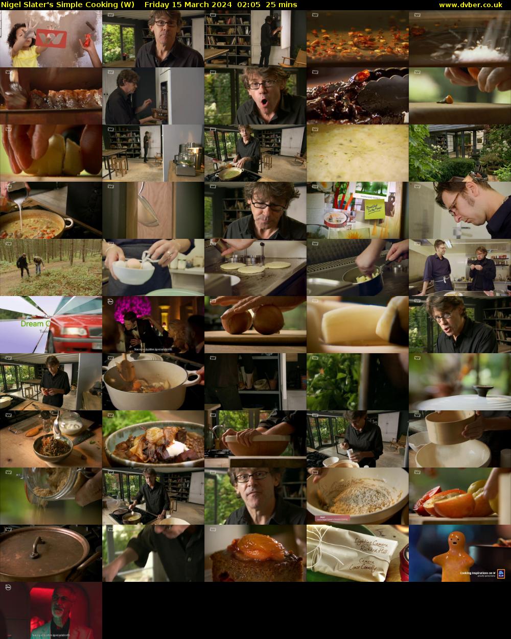 Nigel Slater's Simple Cooking (W) Friday 15 March 2024 02:05 - 02:30