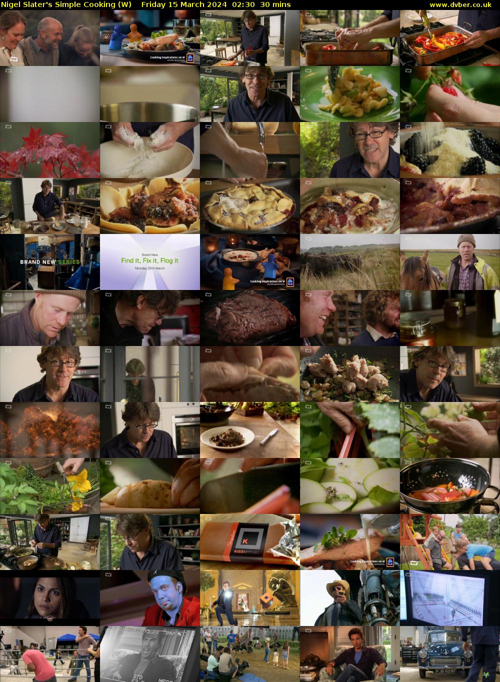 Nigel Slater's Simple Cooking (W) Friday 15 March 2024 02:30 - 03:00