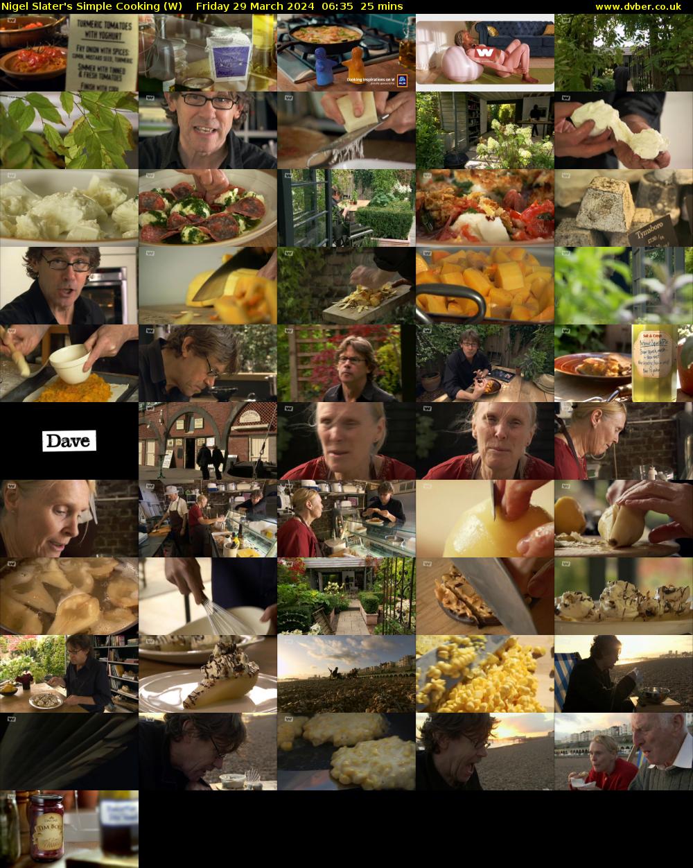Nigel Slater's Simple Cooking (W) Friday 29 March 2024 06:35 - 07:00