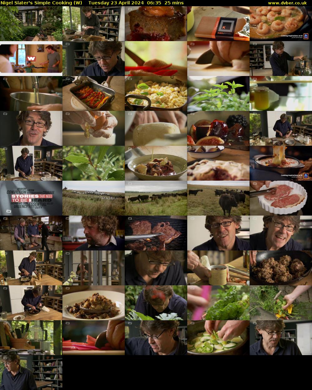 Nigel Slater's Simple Cooking (W) Tuesday 23 April 2024 06:35 - 07:00