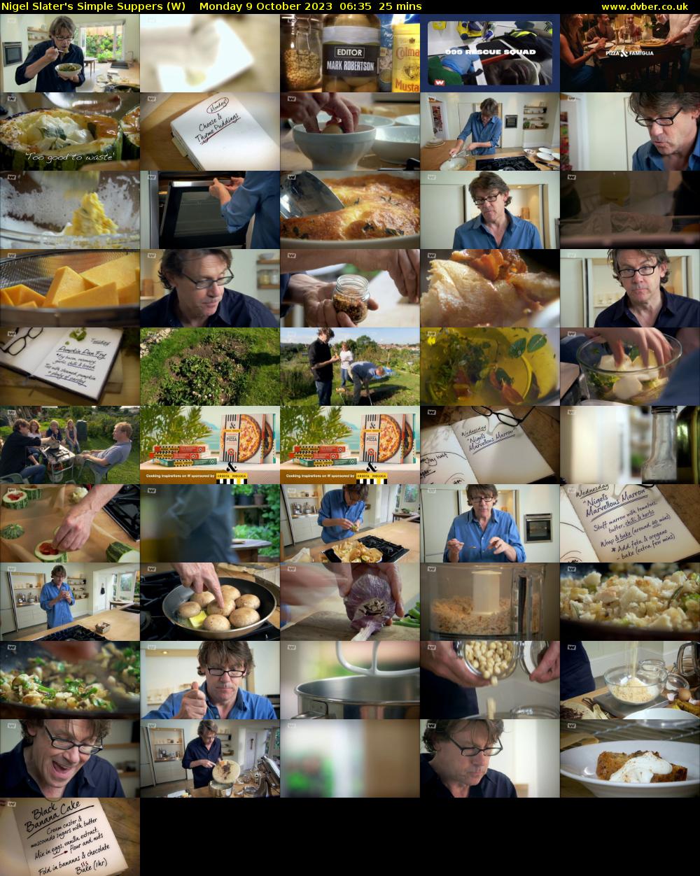 Nigel Slater's Simple Suppers (W) Monday 9 October 2023 06:35 - 07:00