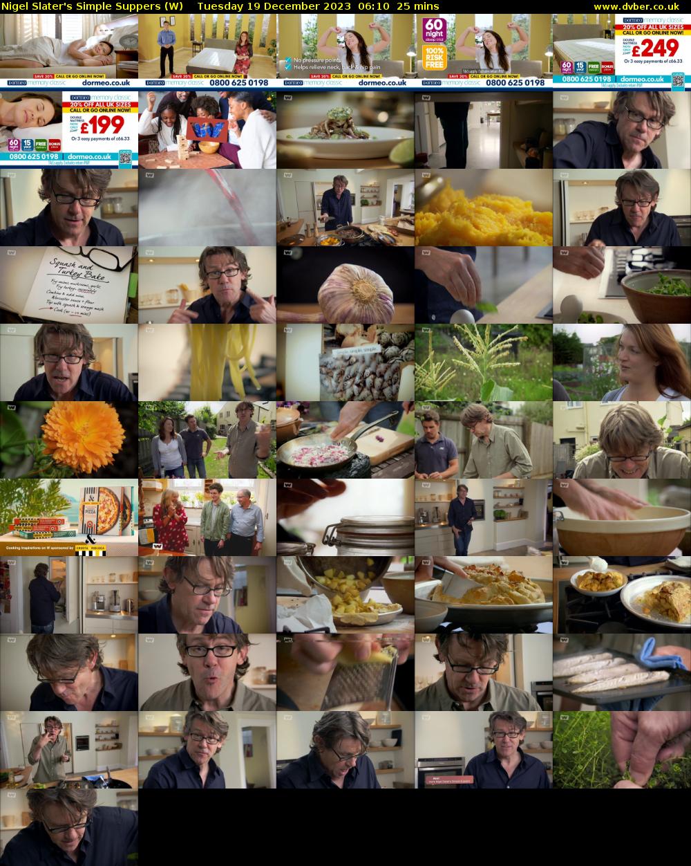 Nigel Slater's Simple Suppers (W) Tuesday 19 December 2023 06:10 - 06:35