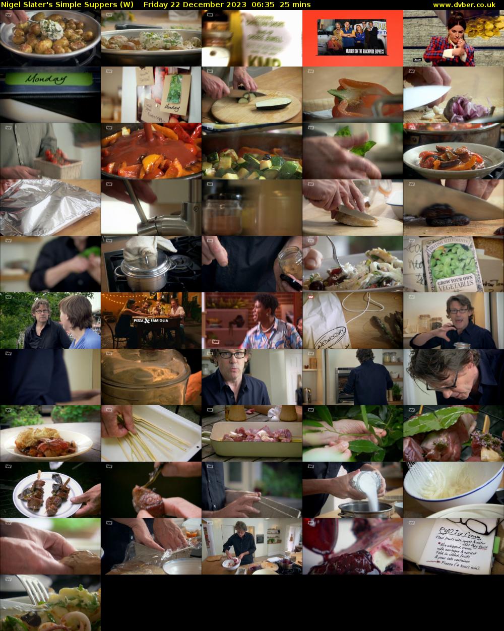 Nigel Slater's Simple Suppers (W) Friday 22 December 2023 06:35 - 07:00