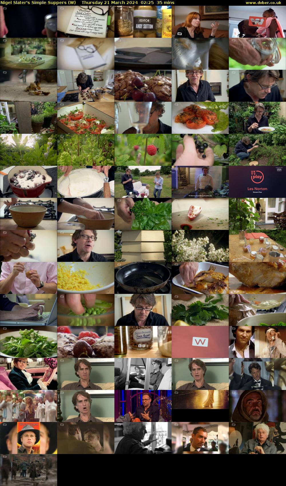 Nigel Slater's Simple Suppers (W) Thursday 21 March 2024 02:25 - 03:00