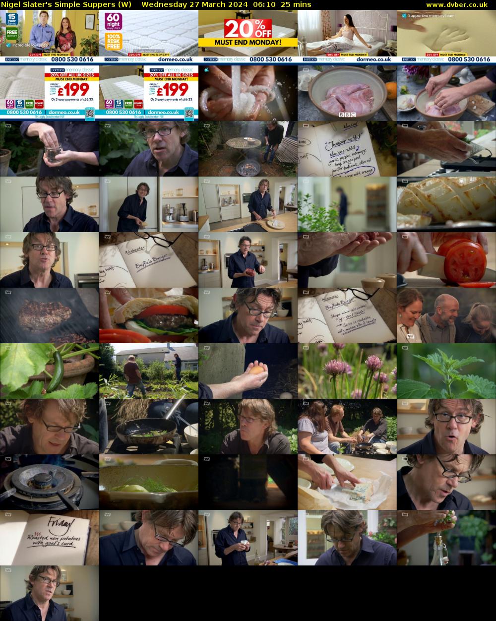 Nigel Slater's Simple Suppers (W) Wednesday 27 March 2024 06:10 - 06:35