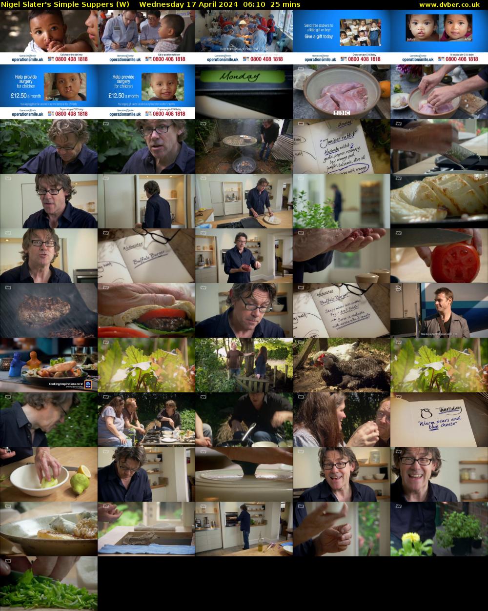 Nigel Slater's Simple Suppers (W) Wednesday 17 April 2024 06:10 - 06:35