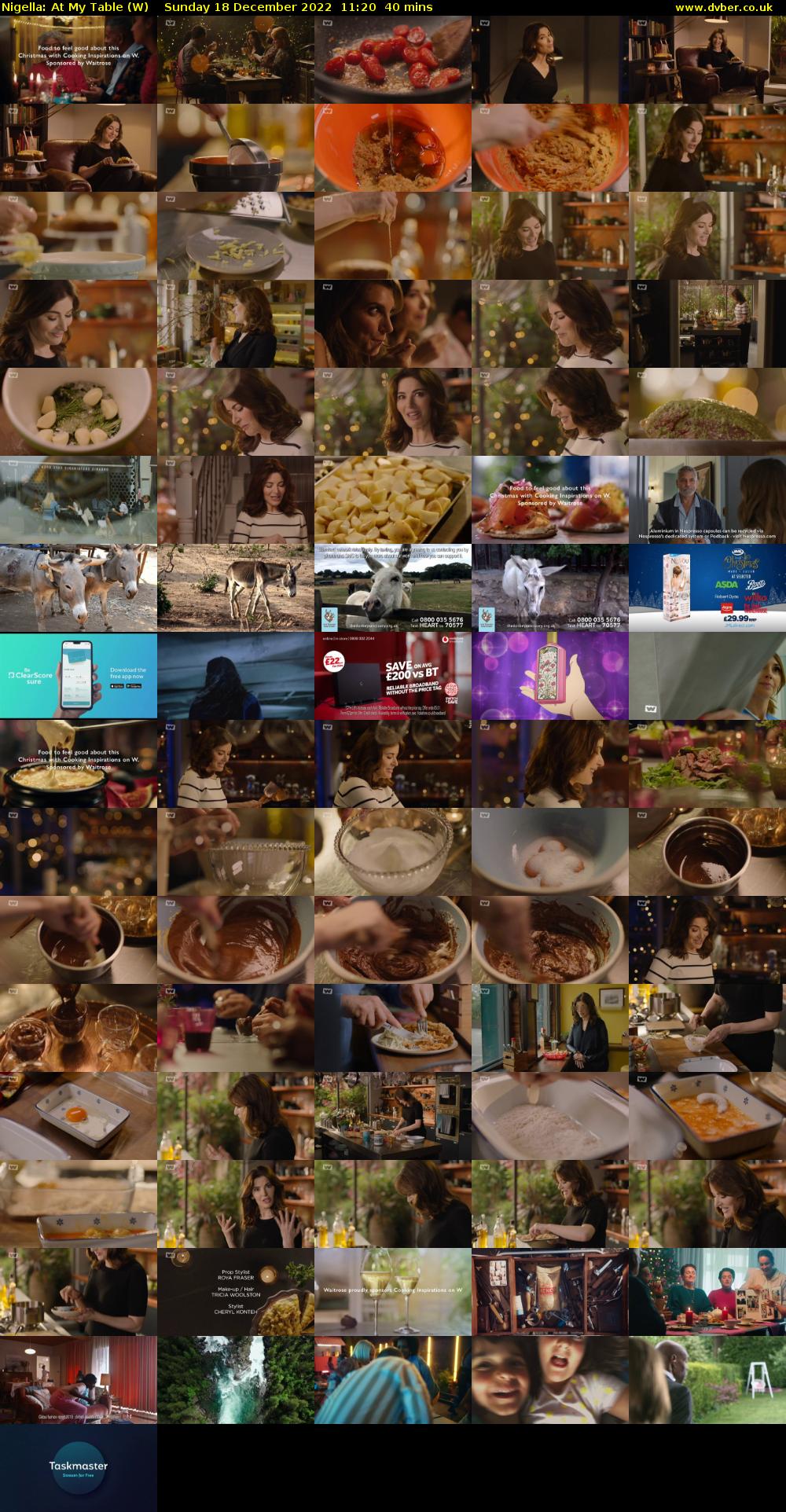 Nigella: At My Table (W) Sunday 18 December 2022 11:20 - 12:00